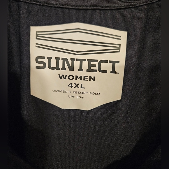 SUNTECT SPF 50+ Women's Resort Polo 4XL NWT Black - Picture 3 of 8